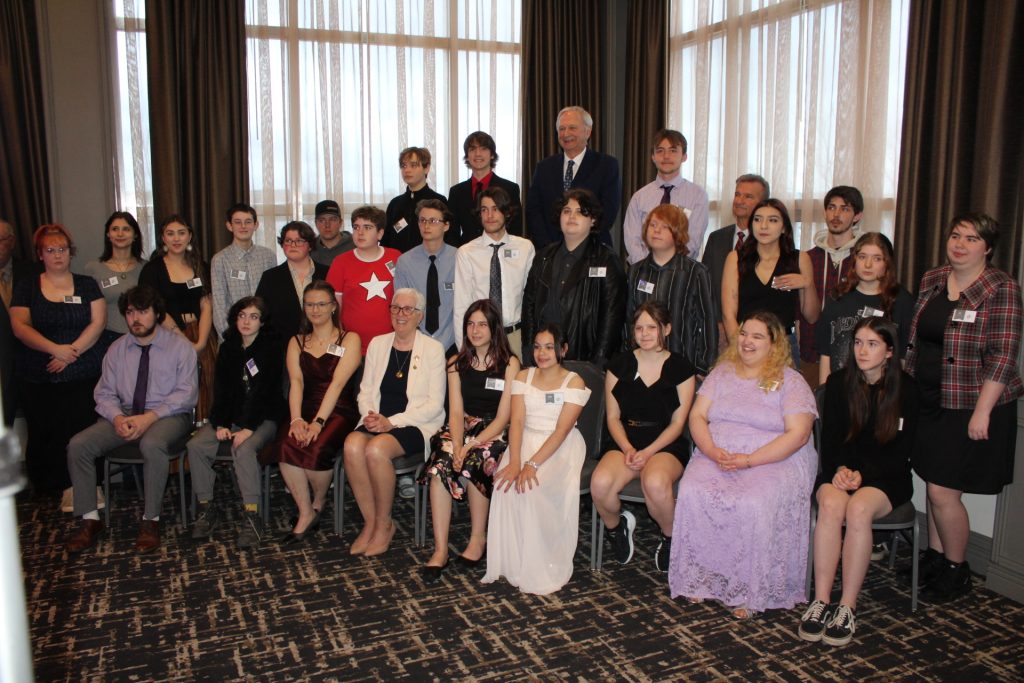 Turnaround Achievement Award winners with New Brunswick Lt.-Gov. Brenda Murphy (front row, fourth from left) and New Brunswick Premiere Blaine Higgs (back row, third from left) at the Turnaround Achievement Awards ceremony on Wednesday, May 3, 2023 in Fredericton.