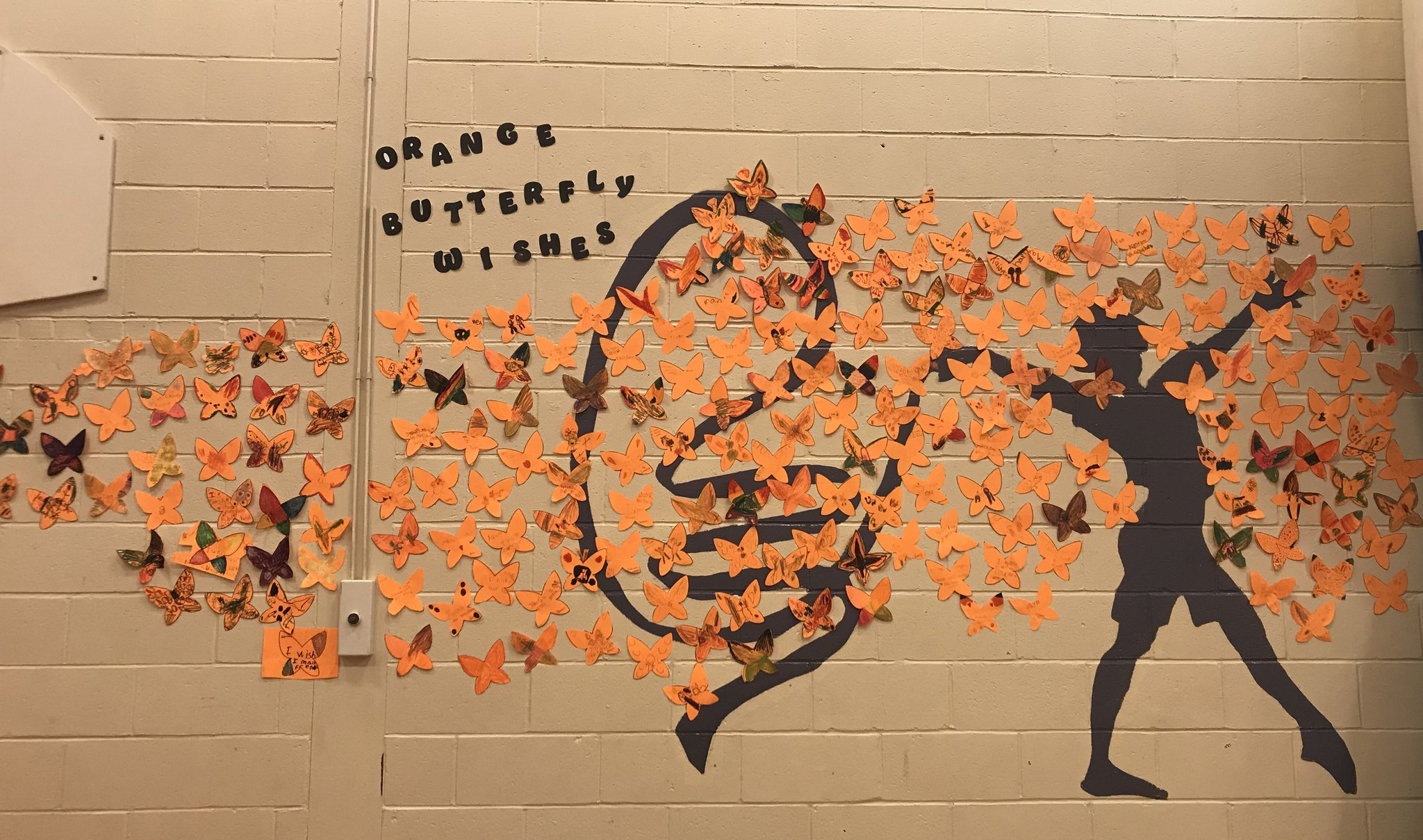 Butterflies at Gesner Street Elementary School in honour of the National Day of Truth and Reconciliation.