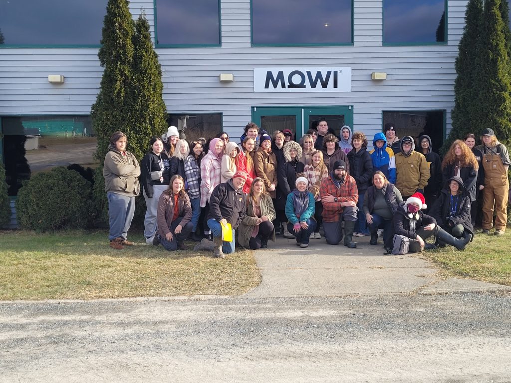 Students at the MOWI Canada East hatchery on November 29.