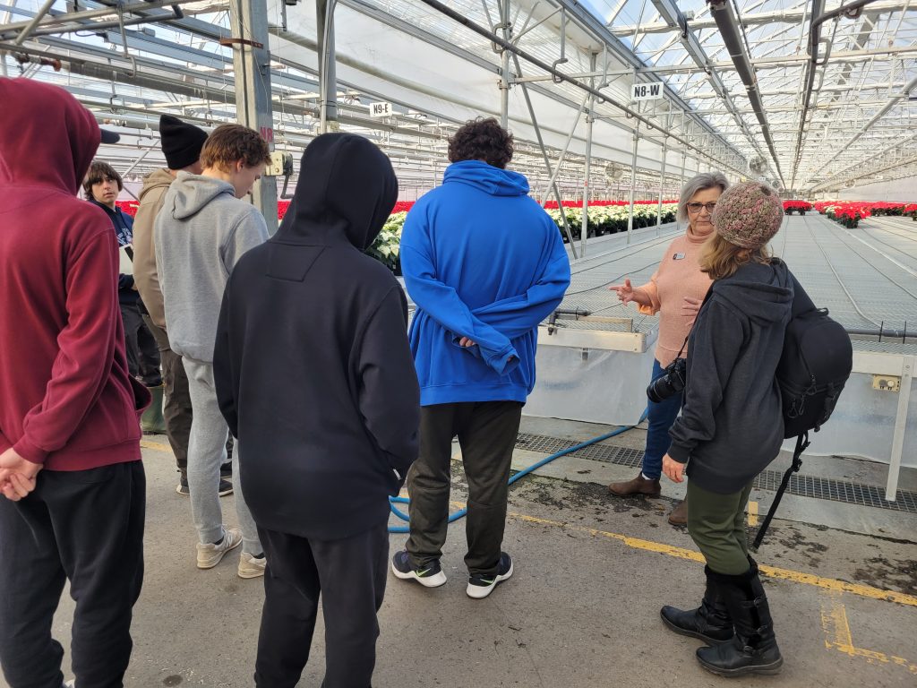 Forty Grade 10, 11, and 12 students from Oromocto High School visited the Jolly Farmer farm and the MOWI Canada East hatchery on November 29.