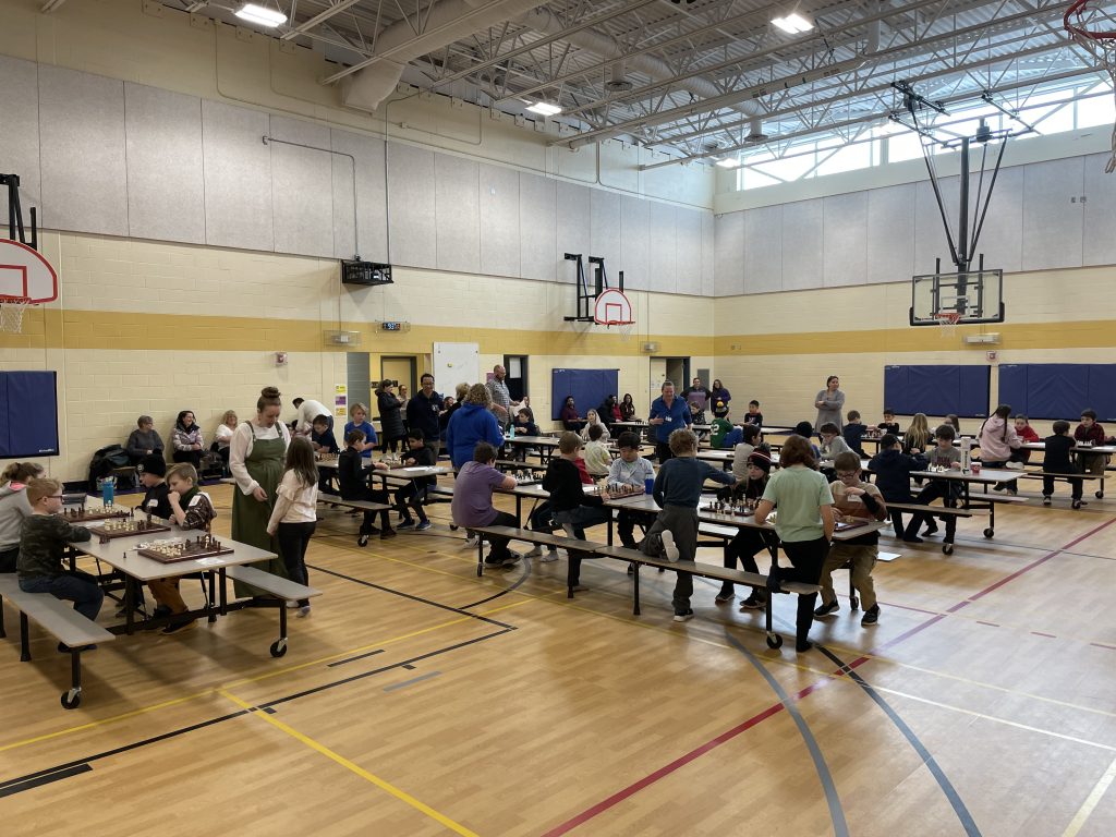 Students participating in the annual district chess championship for Grades 3-5, at Lincoln Elementary Community School on Thursday, Feb. 15, 2024.