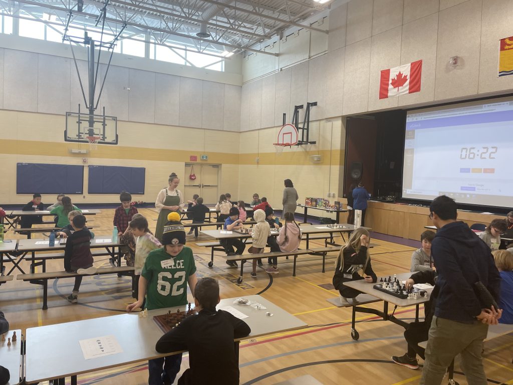 Students participating in the annual district chess championship for Grades 3-5, at Lincoln Elementary Community School on Thursday, Feb. 15, 2024.