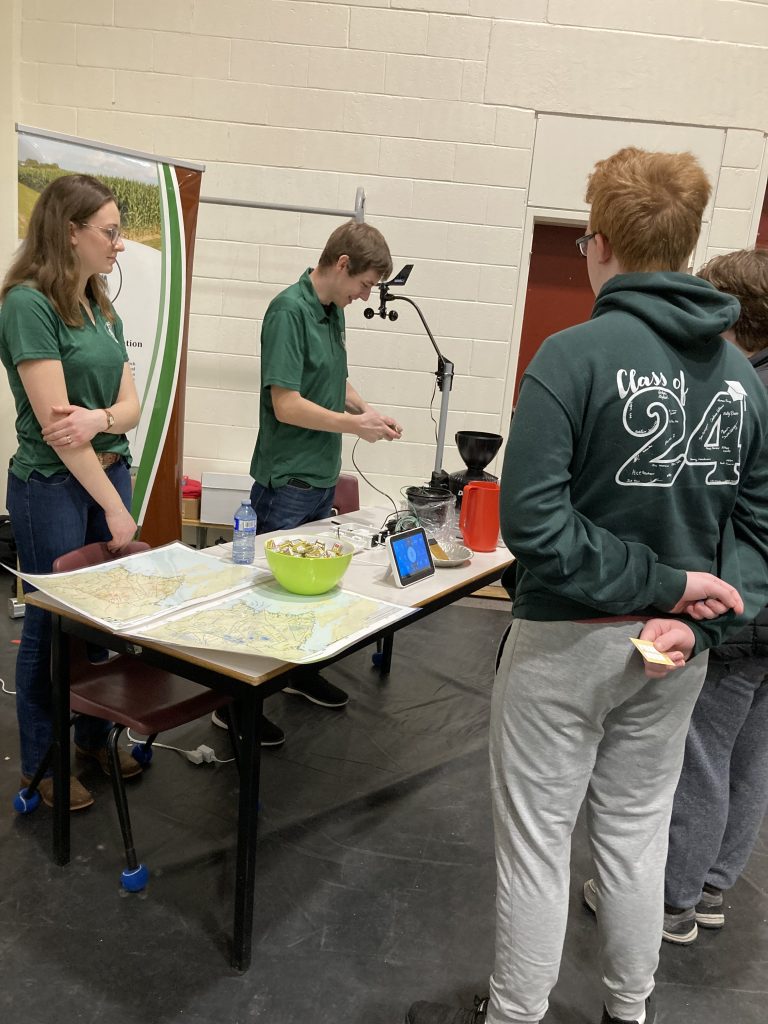 Students participate in the Interactive Agriculture Expo at Nackawic High School on Thursday, March 21.