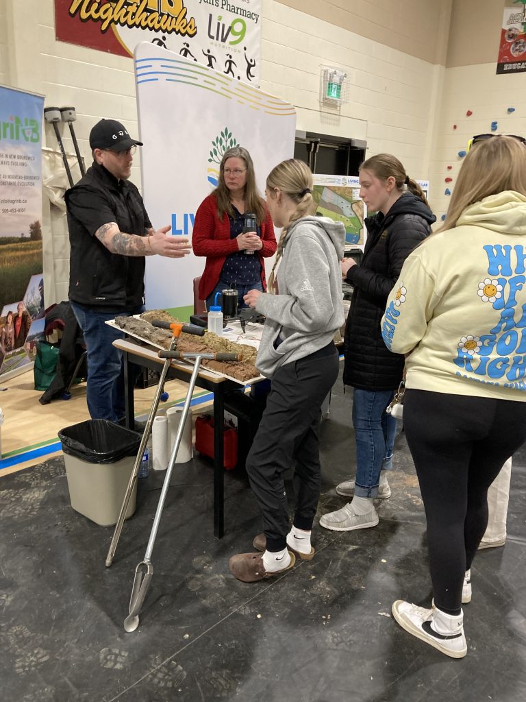 Students participate in the Interactive Agriculture Expo at Nackawic High School on Thursday, March 21.