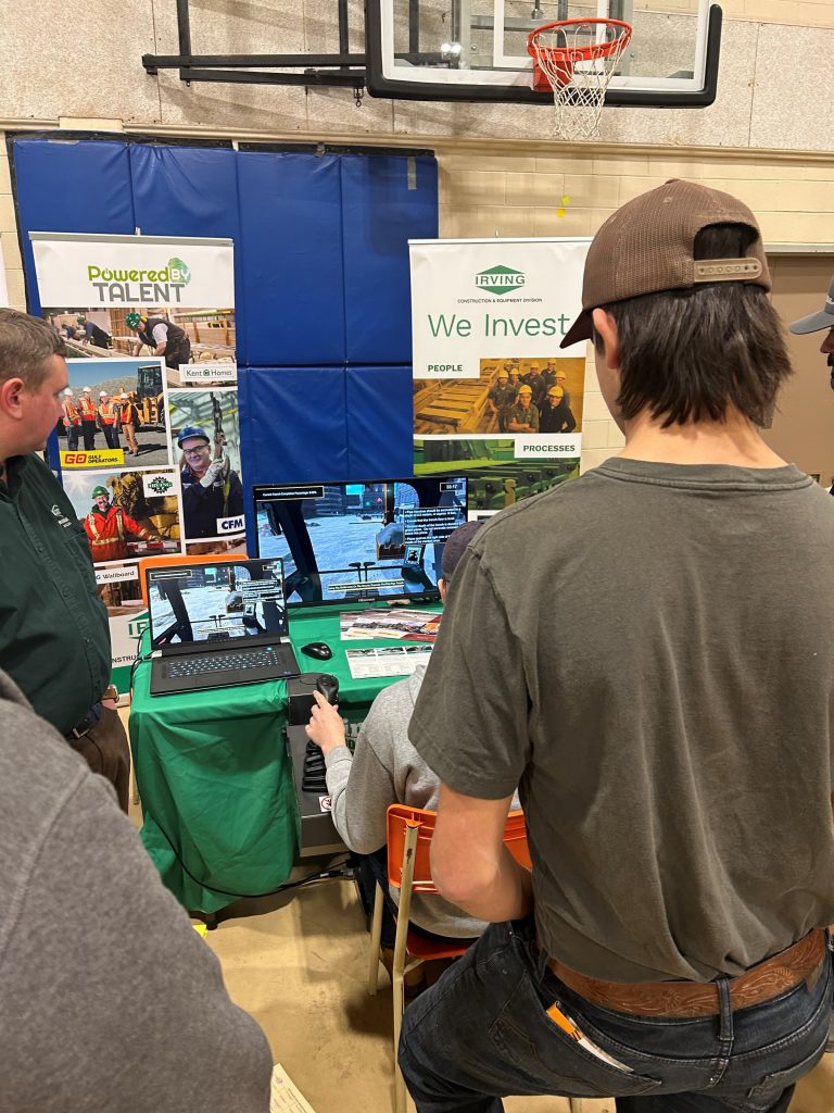Students participate in the Interactive Skilled Trades and Manufacturing Expo at Cambridge-Narrows Community School on Thursday, March 21.