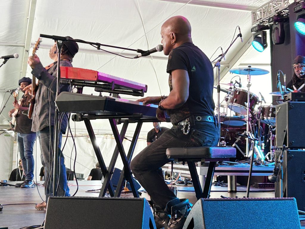 The Wooten Brothers Band--(L-R) Regi, Victor, Joseph, and Roy--held a musical masterclass for middle- and high-school students as part of the annual Harvest Music Festival, on Sept. 12 in Officers' Square.