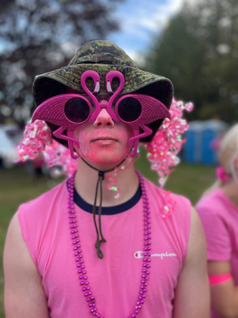 A student from the Woodstock High School dragon boat team.