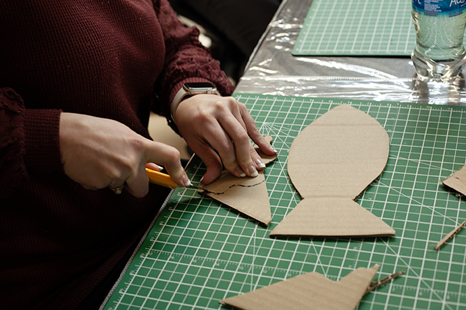 On Thursday, Jan. 30, district art teachers gathered at the Fredericton Education Centre for a personal learning session that explored upcycling, or repurposing recycled materials.