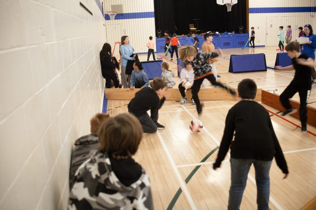 Hubbard Elementary School students take part in unstructured, student-led play time during a Global School Play Day, on Wednesday, Feb. 5.