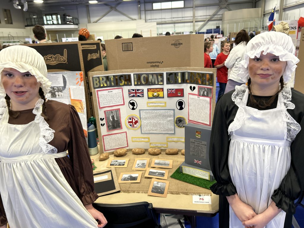Townsview School student Sofia Jones and sister Samara, both in Grade 6, researched British Home Children for their 2025 Regional Heritage Fair project.