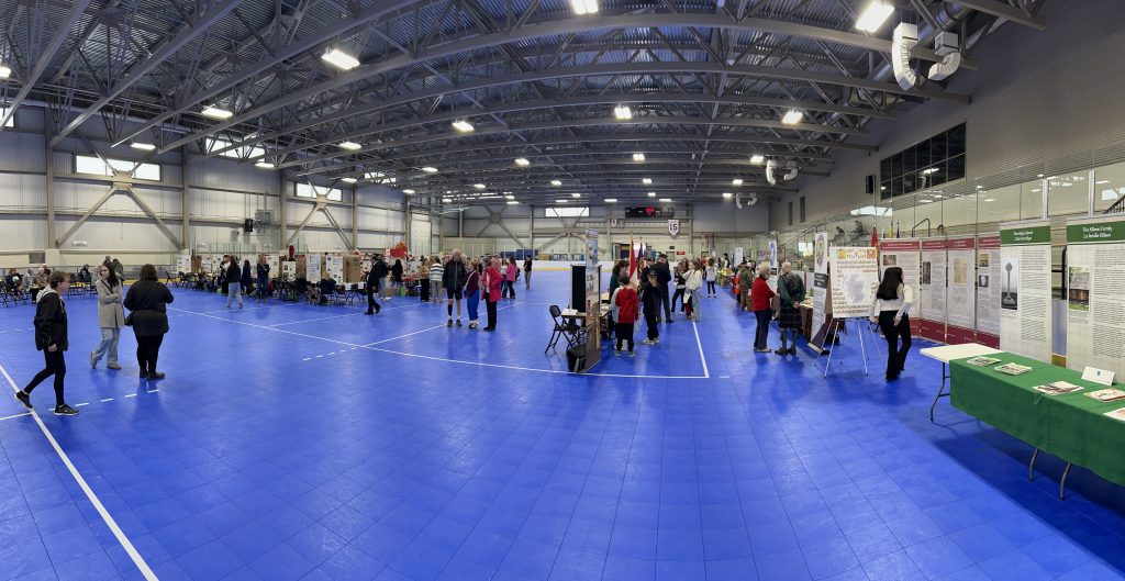 The main hall at Fredericton's Grant Harvey Centre during the 2025 Regional Heritage Fair, on Wednesday, May 7.