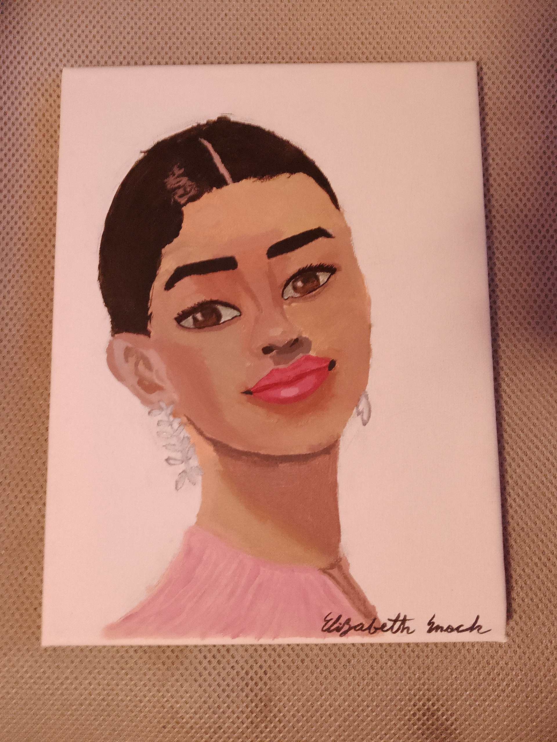 Bliss Carman Middle School Grade 8 student Elizabeth Oluwasekemi Enoch with her artwork. Enoch was a runner-up finalist in the Art Canada Institute’s 2025 Canadian Art Inspiration Student Challenge.